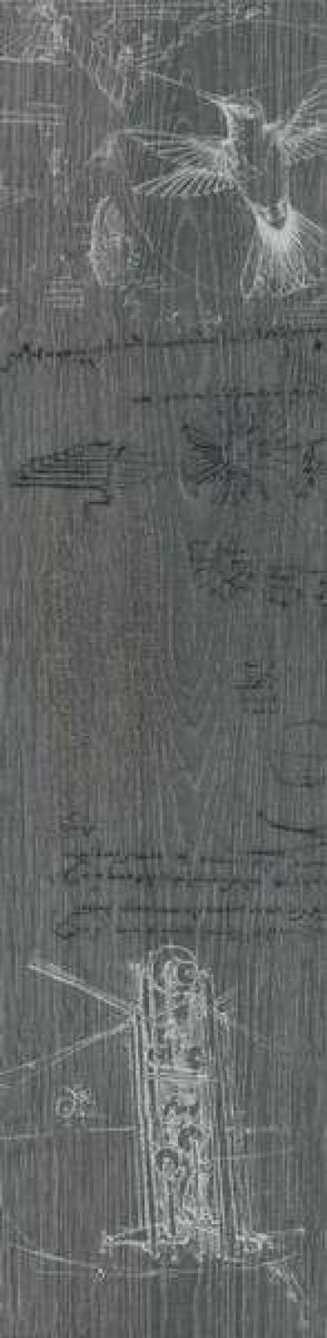 Декоры Абете Kerama Marazzi: Декор Абете Dec. серый тёмный обрезной