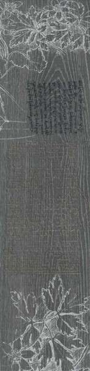 Декоры Абете Kerama Marazzi: Декор Абете Dec. серый тёмный обрезной