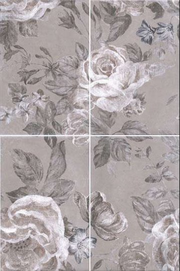 Карвинг 60x60 Александрия Kerama Marazzi: Панно настенное Александрия Серое (компл. из 4х шт.)