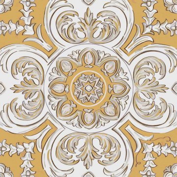 Карвинг 60x60 Алмаш Kerama Marazzi: Декор Алмаш Центр Желтый