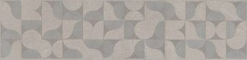 Карвинг 60x60 Авенида Kerama Marazzi: Бордюр настенный Авенида Серый Светлый Матовый Обрезной 60х14.5