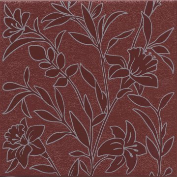 Декоры Барберино Kerama Marazzi: Декор настенный Барберино 4 Бордо Глянцевый