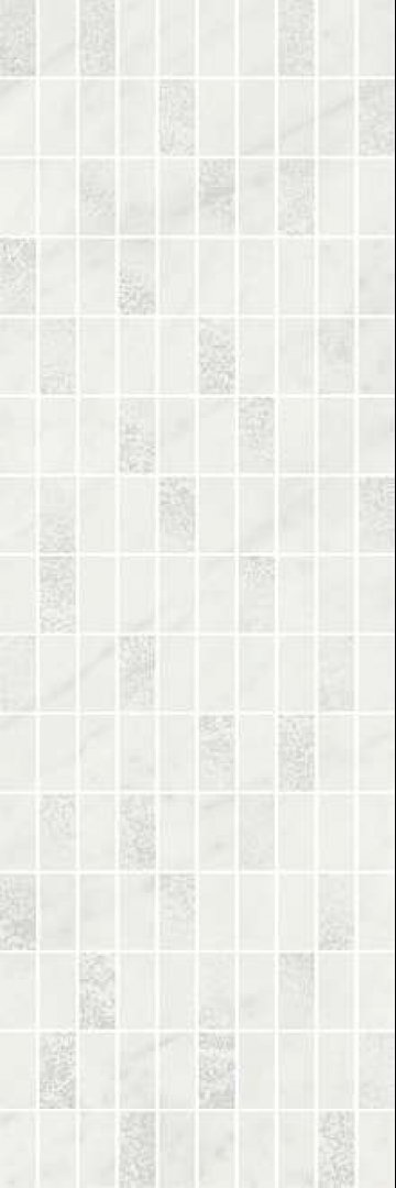 Карвинг 60x60 Борсари Kerama Marazzi: Декор настенный Борсари Dec. Белый Мозаичный 25х75