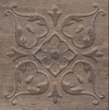 Карвинг 60x60 Браш Вуд Kerama Marazzi: Декор Браш Вуд Коричневый темный C482