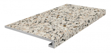 Карвинг 60x60 Бричиола Kerama Marazzi: Ступень фронтальная клееная Бричиола бежевый светлый матовый обрезной 33x60x0,9