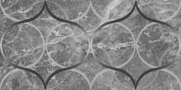 Карвинг 60x60 Кристал (Crystal) Laparet: Кристал Резонанс Декор серый