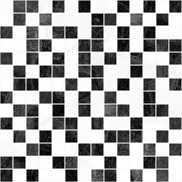 Карвинг 60x60 Кристал (Crystal) Laparet: Кристал Мозаика чёрный+белый