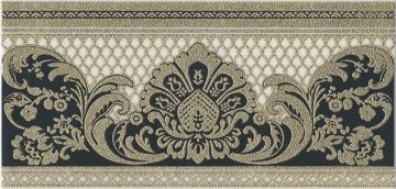 Карвинг 60x60 Даниэли Kerama Marazzi: Бордюр настенный Даниэли Черный 30х14,5