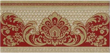 Карвинг 60x60 Даниэли Kerama Marazzi: Бордюр настенный Даниэли Красный 30х14,5