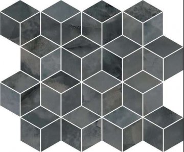 Карвинг 60x60 Джардини Kerama Marazzi: Мозаика Джардини Серый темный мозаичный