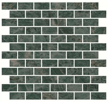 Карвинг 60x60 Эвора Kerama Marazzi: Мозаика Эвора Мозаичный Зеленый Глянцевый