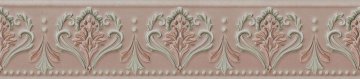 Карвинг 60x60 Фару Kerama Marazzi: Бордюр настенный Фару Розовый Матовый Обрезной