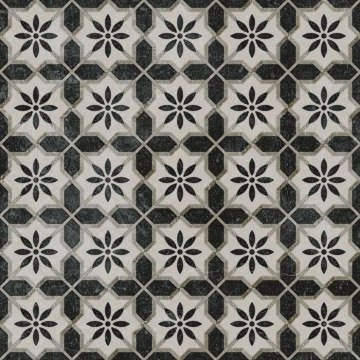 Карвинг 60x60 Фреджио Kerama Marazzi: Декор Фреджио 1 черно-белый