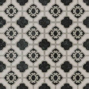 Карвинг 60x60 Фреджио Kerama Marazzi: Декор Фреджио 3 черно-белый