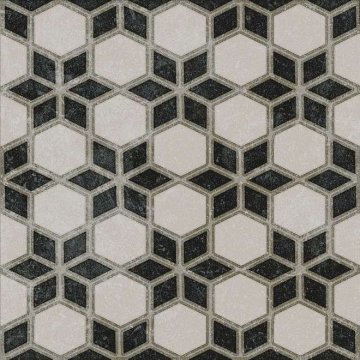 Карвинг 60x60 Фреджио Kerama Marazzi: Декор Фреджио 4 черно-белый