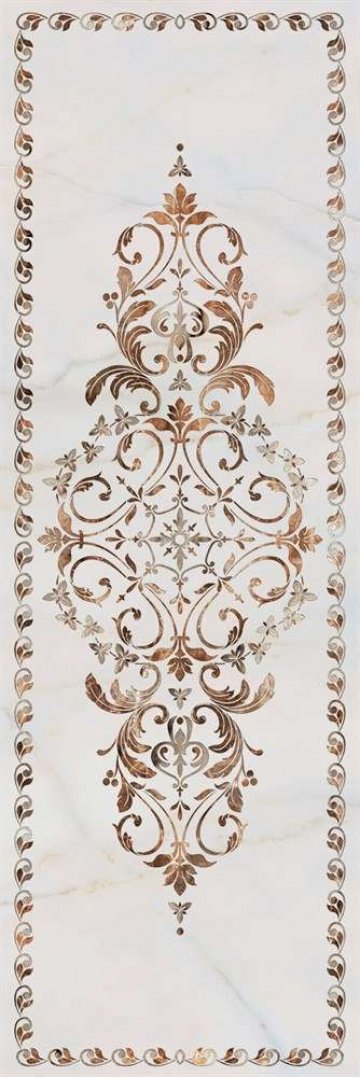 Карвинг 60x60 Греппи Kerama Marazzi: Декор настенный Греппи Dec. Белый обрезной