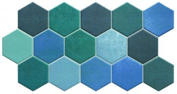 Карвинг 60x60 Hex (Гекс) Realonda Ceramica: Aquamarine