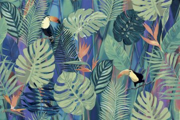 Карвинг 60x60 Джангл (Jungle) Alma Ceramica: Панно Джангл / Jungle