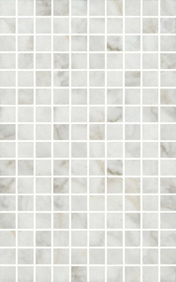 Карвинг 60x60 Кантата Kerama Marazzi: Декор настенный Кантата Мозаичный Белый Глянцевый 25x40