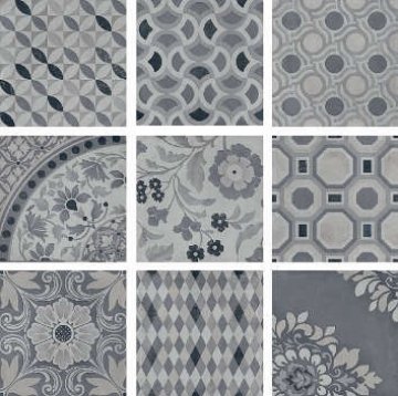 Карвинг 60x60 Коллиано Kerama Marazzi: Коллиано Орнамент серый 30х30