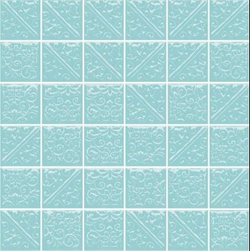 Карвинг 60x60 Ла-Виллет Kerama Marazzi: Мозаика Ла-Виллет Бирюзовый 30.1х30.1