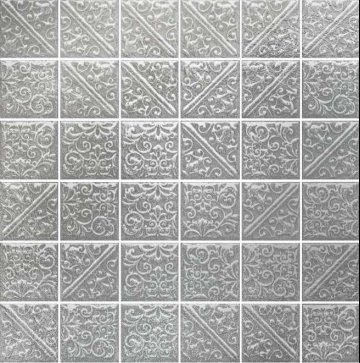 Карвинг 60x60 Ла-Виллет Kerama Marazzi: Мозаика Ла-Виллет Металл 30.1х30.1