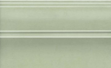 Карвинг 60x60 Левада Kerama Marazzi: Плинтус Левада Зеленый Светлый Глянцевый 25х15