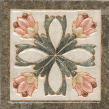 Карвинг 60x60 Лирия Kerama Marazzi: Декор напольный Лирия А47 Вставка Лирия лаппатированная