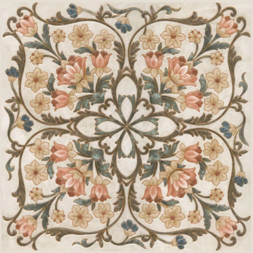 Карвинг 60x60 Лирия Kerama Marazzi: Декор Лирия ковёр центр лаппатированный обрезной 40,2х40,2