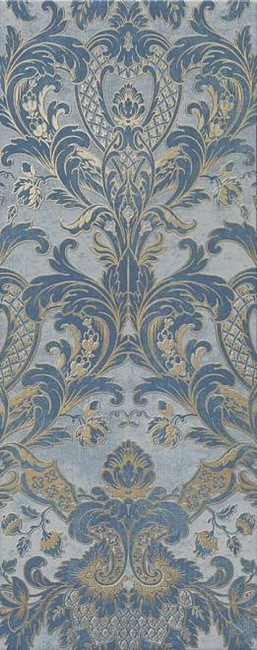 Карвинг 60x60 Лувр Kerama Marazzi: Декор настенный Лувр Dec. Золотой синий 20х50