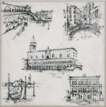 Карвинг 60x60 Марчиана Kerama Marazzi: Декор настенный Марчиана Venezia 20х20 2
