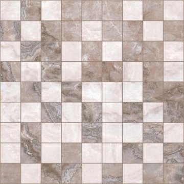 Карвинг 60x60 Мармо (Marmo) Laparet: Мармо Мозаика коричневый+бежевый