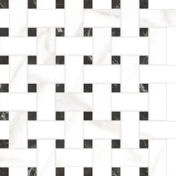 Карвинг 60x60 Мармори (Marmori) Vitra: Мозаика Мармори Микс Калакатта Белый