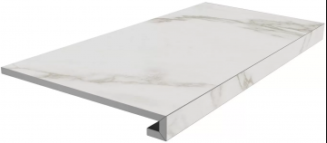 Карвинг 60x60 Монте Тиберио Kerama Marazzi: Ступень клеёная Монте Тиберио серый светлый матовый 33х80
