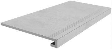Карвинг 60x60 Монте Тиберио Kerama Marazzi: Ступень клеёная Монте Тиберио серый лаппатированный 33х80