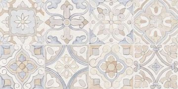 Карвинг 60x60 Ньюкон (Newcon) Vitra: Декор Ньюкон Пэчворк Холодная Гамма