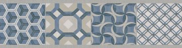 Карвинг 60x60 Онда Kerama Marazzi: Бордюр настенный Онда 2 Обрезной 30х7.2