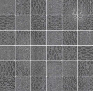 Карвинг 60x60 Про Дабл Kerama Marazzi: Декор Про Дабл Антрацит Мозаичный 30x30 9мм