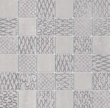 Карвинг 60x60 Про Дабл Kerama Marazzi: Декор Про Дабл Серый Светлый Мозаичный 30x30 9мм