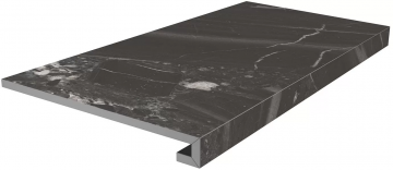 Карвинг 60x60 Риальто Kerama Marazzi: Ступень клеёная Риальто чёрный матовый 33х80