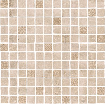 Карвинг 60x60 Риальто Антика Kerama Marazzi: Мозаика Риальто Антика 2 Мозаичный Бежевый Светлый Матовый