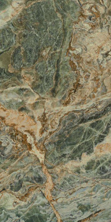 Карвинг 60x60 Риальто Нобиле Kerama Marazzi: Декор Риальто Нобиле Панно 2 Зеленый Лаппатированный Обрезной 119.5x238.5