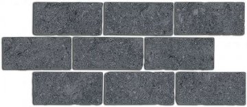 Карвинг 60x60 Роверелла Kerama Marazzi: Декор Роверелла Серый Темный Мозаичный 34.5x14.7 9мм