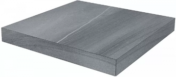 Карвинг 60x60 Роверелла Kerama Marazzi: Ступень угловая клееная левая Роверелла серый 33х33