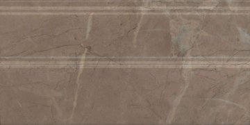 Карвинг 60x60 Серенада Kerama Marazzi: Бордюр настенный Серенада Бежевый Темный Глянцевый Обрезной 30x15