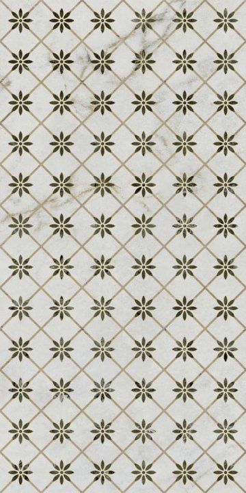 Карвинг 60x60 Серенада Kerama Marazzi: Декор настенный Серенада 1 Глянцевый Обрезной 30x60