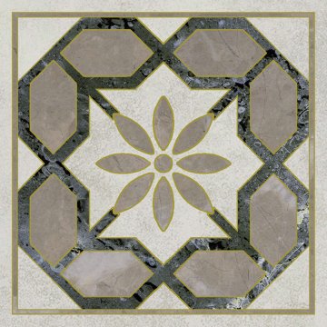 Карвинг 60x60 Серенада Kerama Marazzi: Декор Серенада Вставка 1 Лаппатированный Обрезной 7.2x7.2
