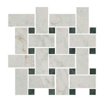 Карвинг 60x60 Серенада Kerama Marazzi: Мозаика Серенада Мозаичный Белый Лаппатированный 32x32