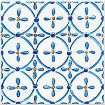 Карвинг 60x60 Соларо Kerama Marazzi: Декор напольный Соларо Капри майолика 485 9.8х9.8
