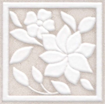 Карвинг 60x60 Сорбонна Kerama Marazzi: Декор напольный Сорбонна Ins. Беж цветок 9.6х9.6